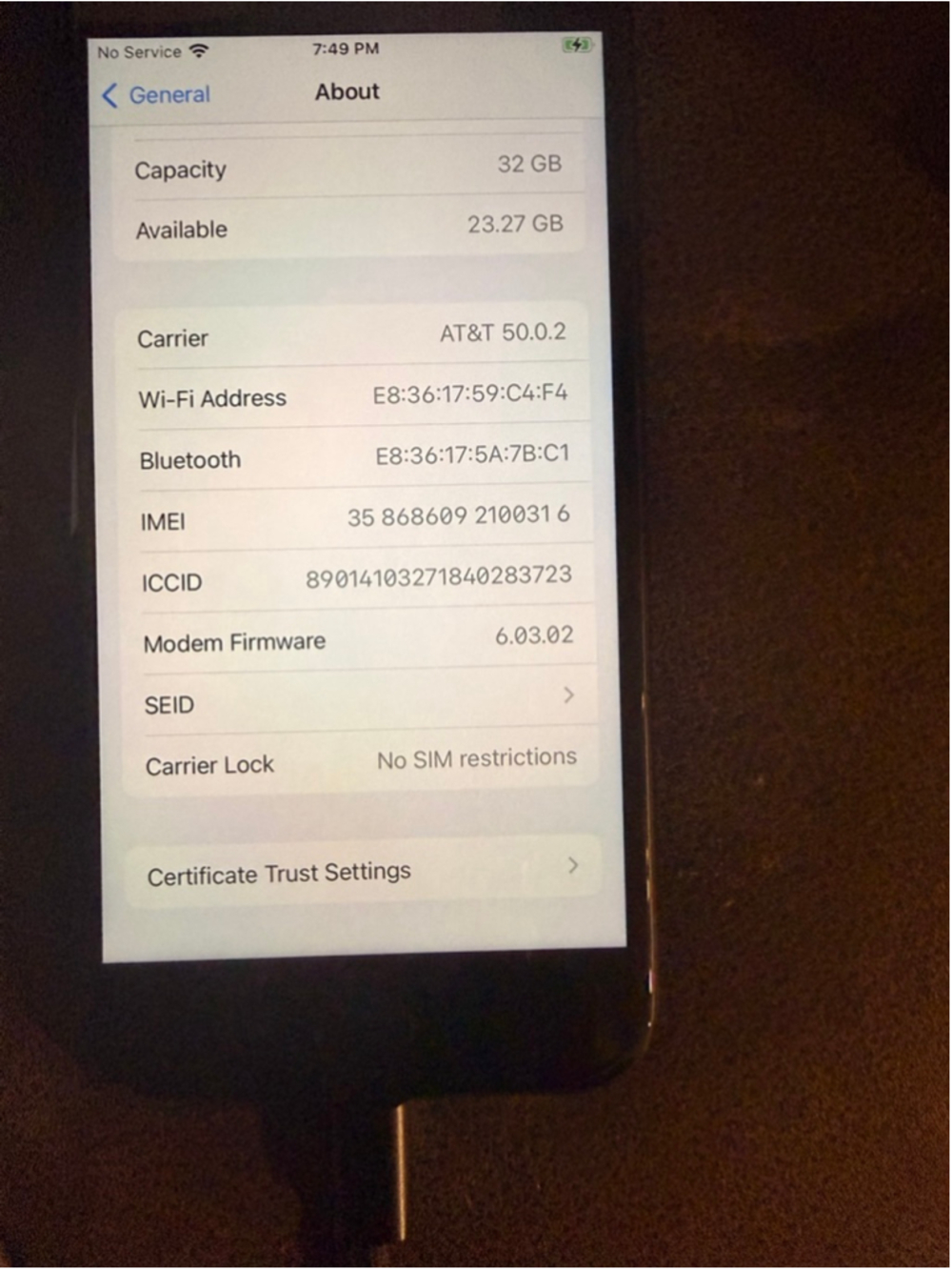 Apple iPhone 7 32GB Black Factory Unlocked Smartphone – 80% Battery Health - Picture 4 of 10